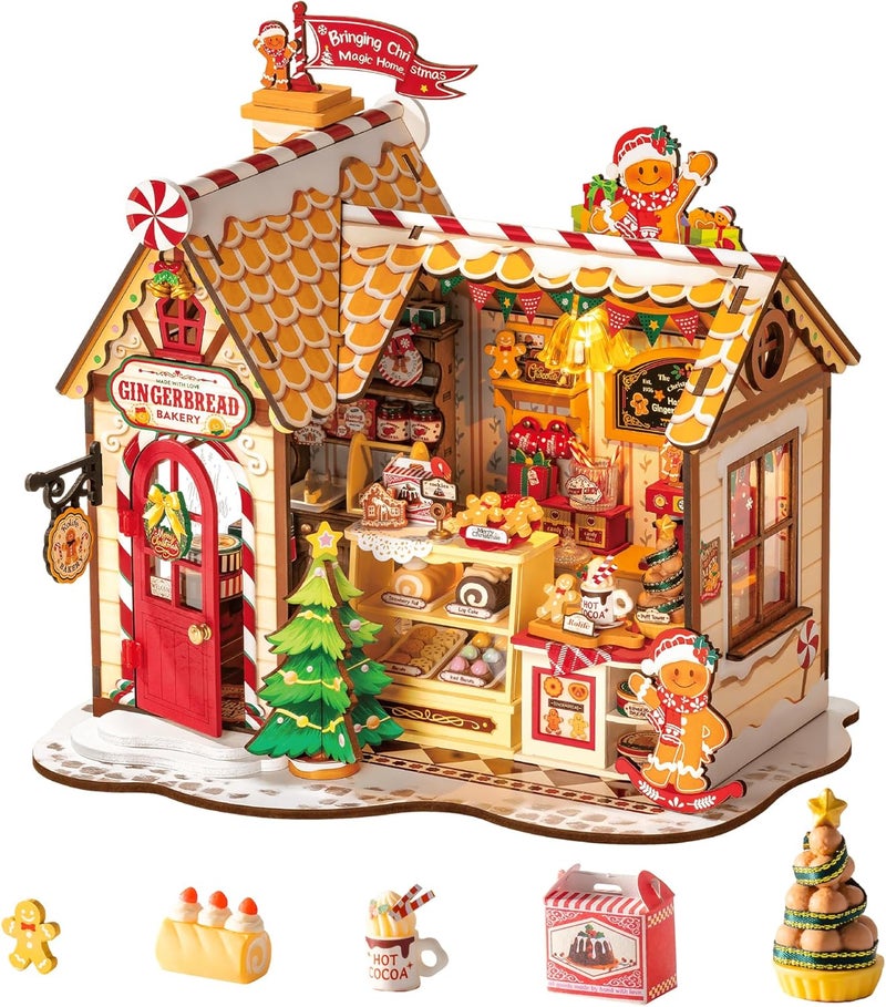 ROBOTIME Gingerbread Bakery Dollhouse - Image 1