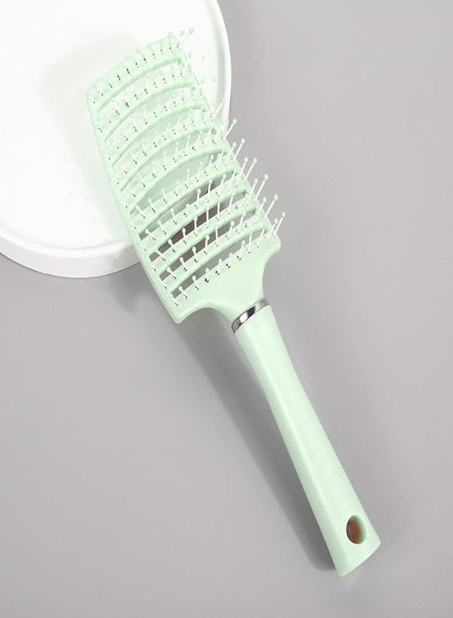 Vitalogy - Hair Brush for Women and Men CURVED & VENTED - Detangler Paddle Hair Brush For All Hair Types (Wet, Dry & Damaged Hair) - Hair Straightener for Curly Hair, Blow Drying (Green) - Image 5