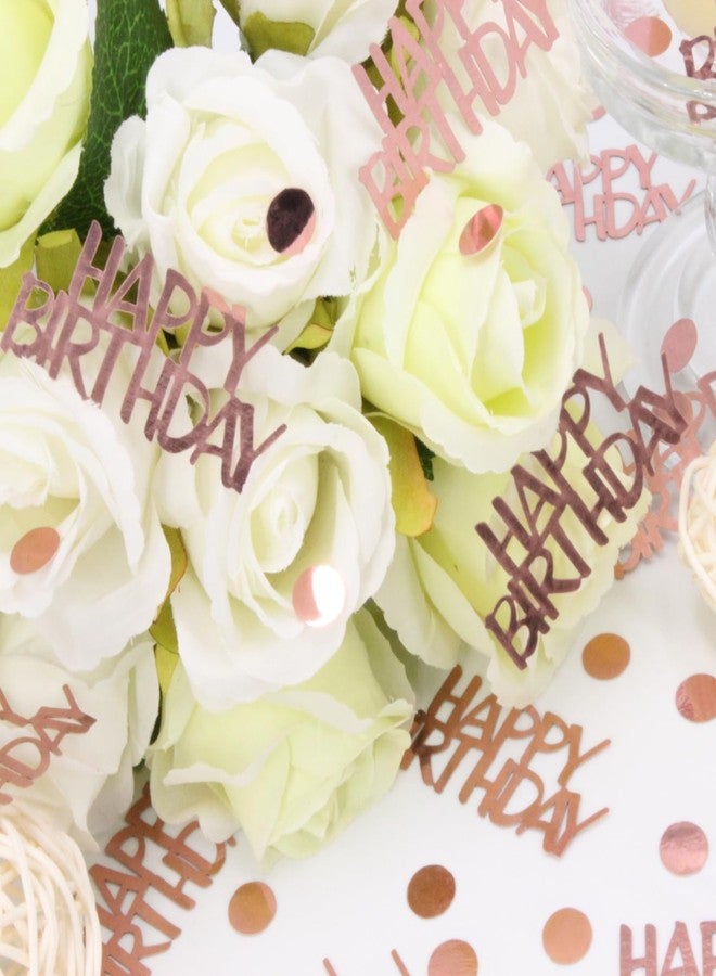 Blopee Rose Gold Birthday Confetti - 270 PCS Glitter Happy Birthday Decorations for Table - Image 2
