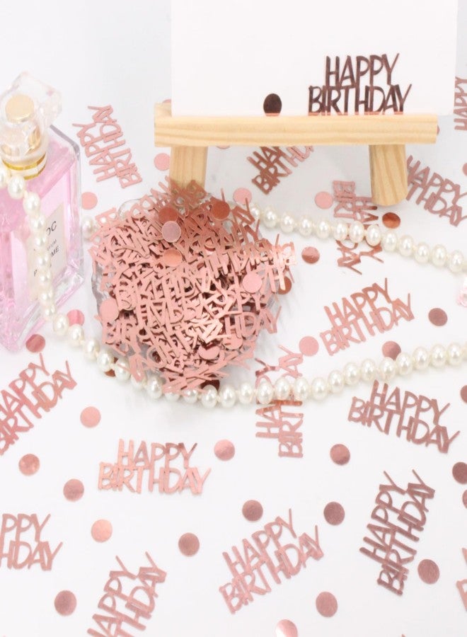 Blopee Rose Gold Birthday Confetti - 270 PCS Glitter Happy Birthday Decorations for Table - Image 4