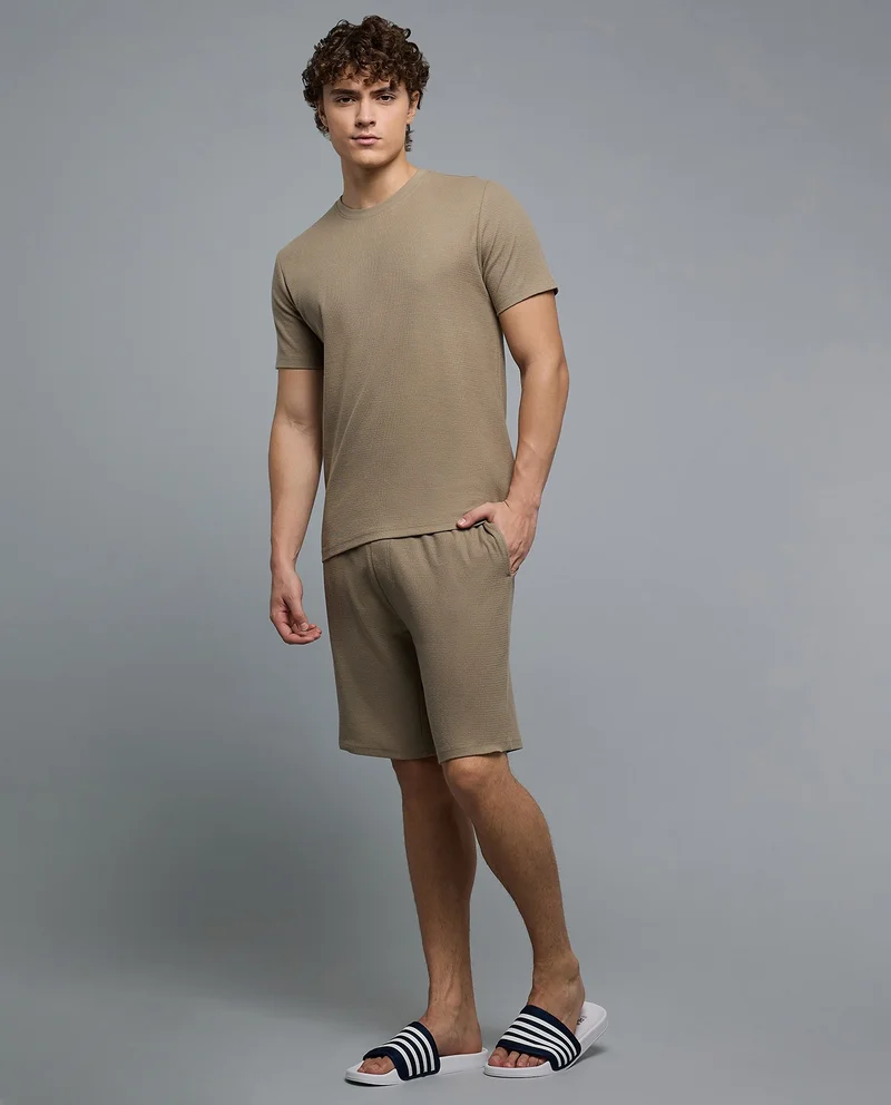 R&b Solid Lounge Shorts with Drawstring Waist