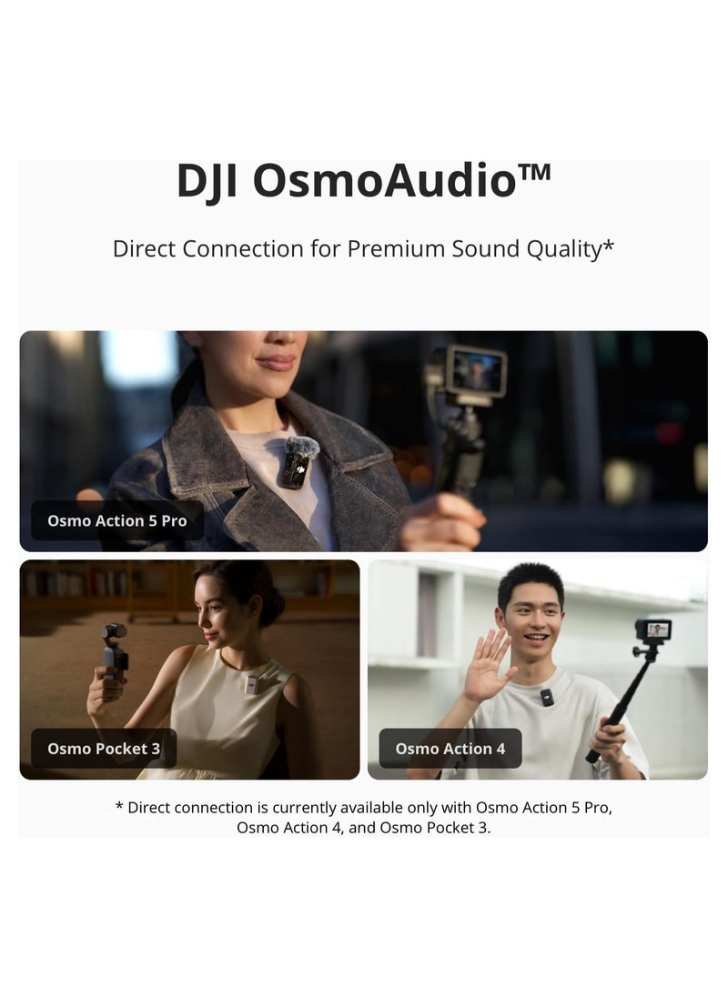 dji DJI Mic 2 Transmitter (Black), Wireless Microphone  - Image 3