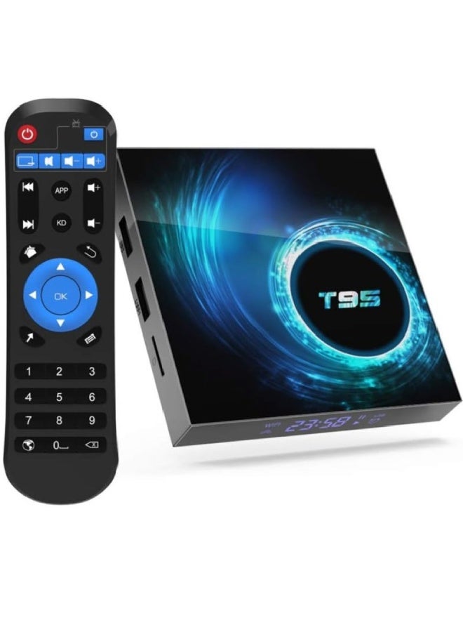 T95 Android 10.0 TV Box with Allwinner H616 Quad-Core Processor, 2GB RAM, 16GB ROM, Dual-Band WiFi 2.4G/5G, 6K Ultra HD, Bluetooth 5.0, HDMI Output, Black - Image 1