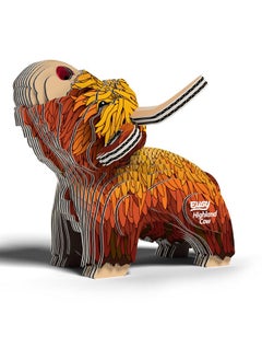 EUGY Eugy Highland Cow 3D Puzzle - 34 Piece Eco-Friendly Educational Toy Puzzle for Boys, Girls & Kids Ages 6+  - Image 1