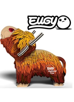 EUGY Eugy Highland Cow 3D Puzzle - 34 Piece Eco-Friendly Educational Toy Puzzle for Boys, Girls & Kids Ages 6+  - Image 4