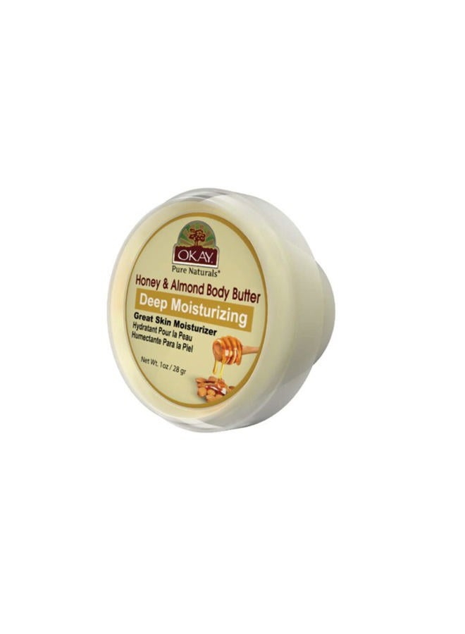 OKAY HONEY and ALMOND BUTTER NATURAL SMOOTH FOR HAIR and SKIN 1oz/30ml - Image 1