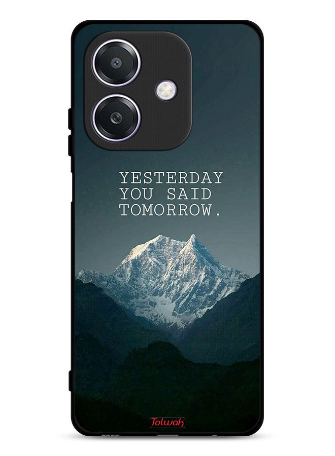 Tolwak Oppo A3 5G Protective Case Cover Yesterday You Said Tomorrow  - Image 1
