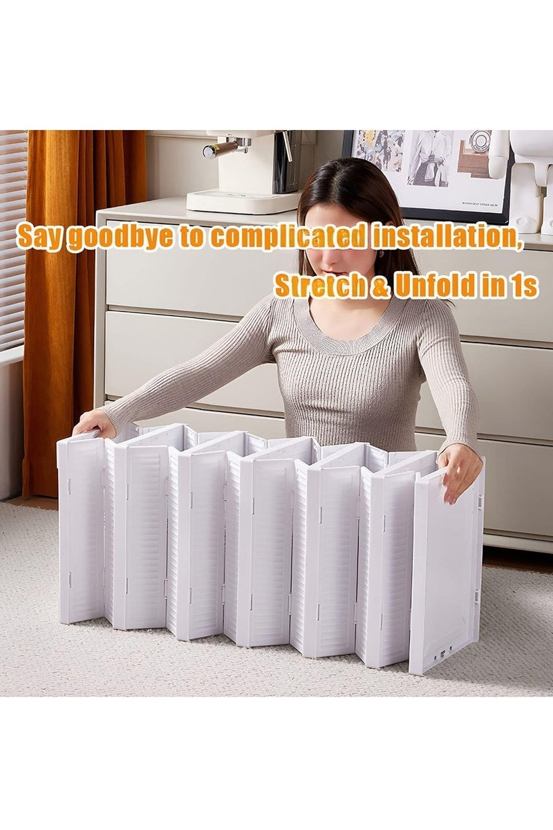 اكسيسن رف أحذية قابل للطي مكون من 6 طبقات، خزانة رفوف أحذية بأغطية، رف عرض بلاستيكي لتخزين الأحذية الرياضية، مثالي للممر، والمبيت، وغرفة النوم - Image 3