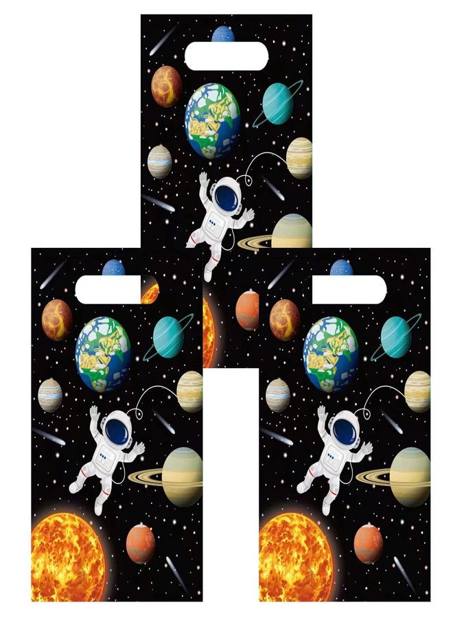Rainmae 50 Pcs Outer Space Party Favors Bags, Space Goodies Treat Gift Candy Bags, Astronaut Party Plastic Gift Bags Planet Goodie Bags Treat Bags for Kids Birthday Galaxy Space Theme Party Supplies - Image 1
