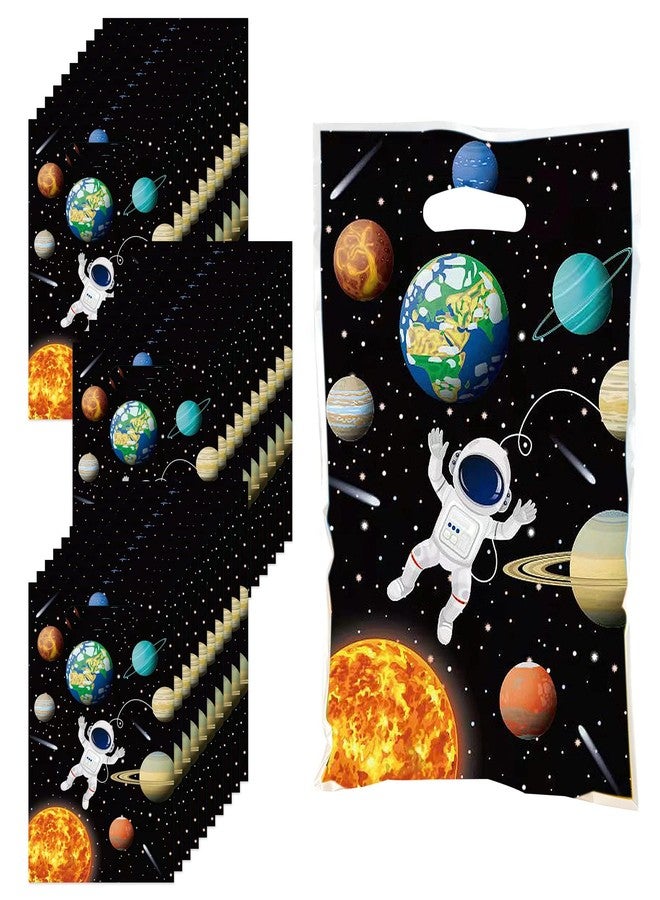 Rainmae 50 Pcs Outer Space Party Favors Bags, Space Goodies Treat Gift Candy Bags, Astronaut Party Plastic Gift Bags Planet Goodie Bags Treat Bags for Kids Birthday Galaxy Space Theme Party Supplies - Image 2
