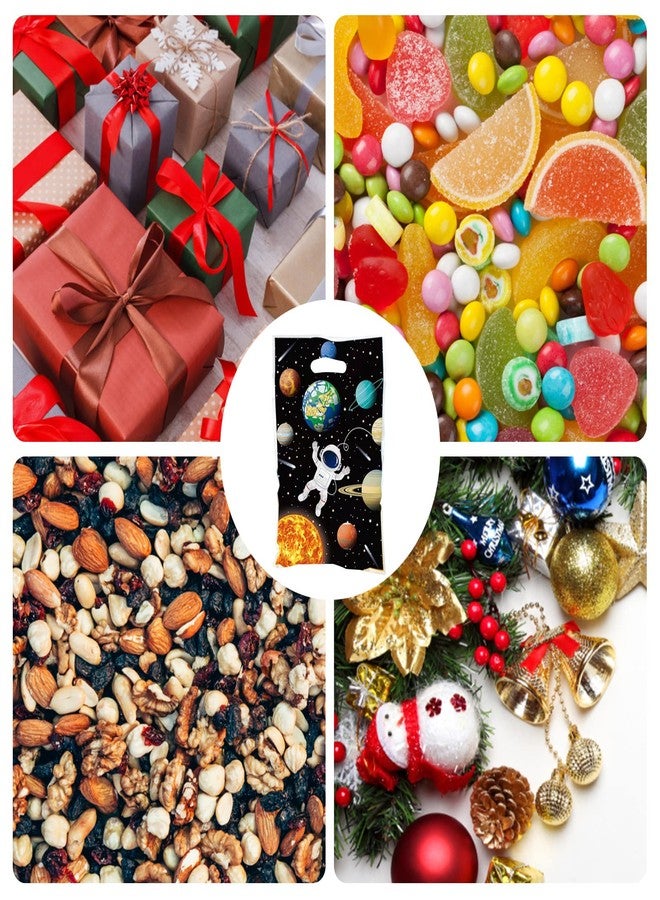Rainmae 50 Pcs Outer Space Party Favors Bags, Space Goodies Treat Gift Candy Bags, Astronaut Party Plastic Gift Bags Planet Goodie Bags Treat Bags for Kids Birthday Galaxy Space Theme Party Supplies - Image 4