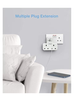 Swift محول طاقة متعدد التوصيل مع 2 منفذ USB و1 C، محول شاحن حائط مقبس طاقة متعدد للمنزل والمكتب والمطبخ والكمبيوتر الشخصي  - Image 5