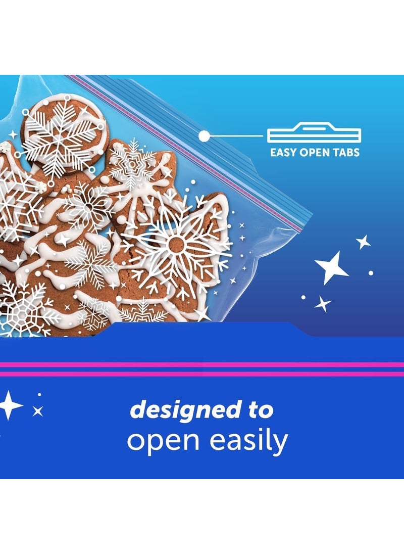 Ziploc Ziploc Gallon Food Storage Freezer Bags Grip n Seal Technology for Easier Grip Open and Close 14 Count Holiday Designs  - Image 2