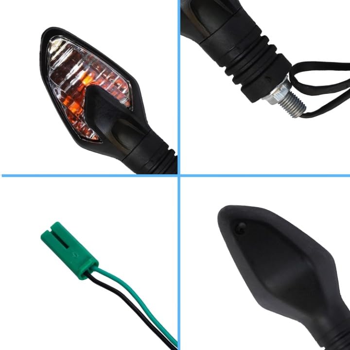 VTRUST Blinker Indicator Assembly Compatible for Bajaj Platina BS6 | Bike Turn Signal Indicator Light | OEM Style Replacement | Bright Amber Lens | Durable & Easy Installation | Set of 2 - Image 3