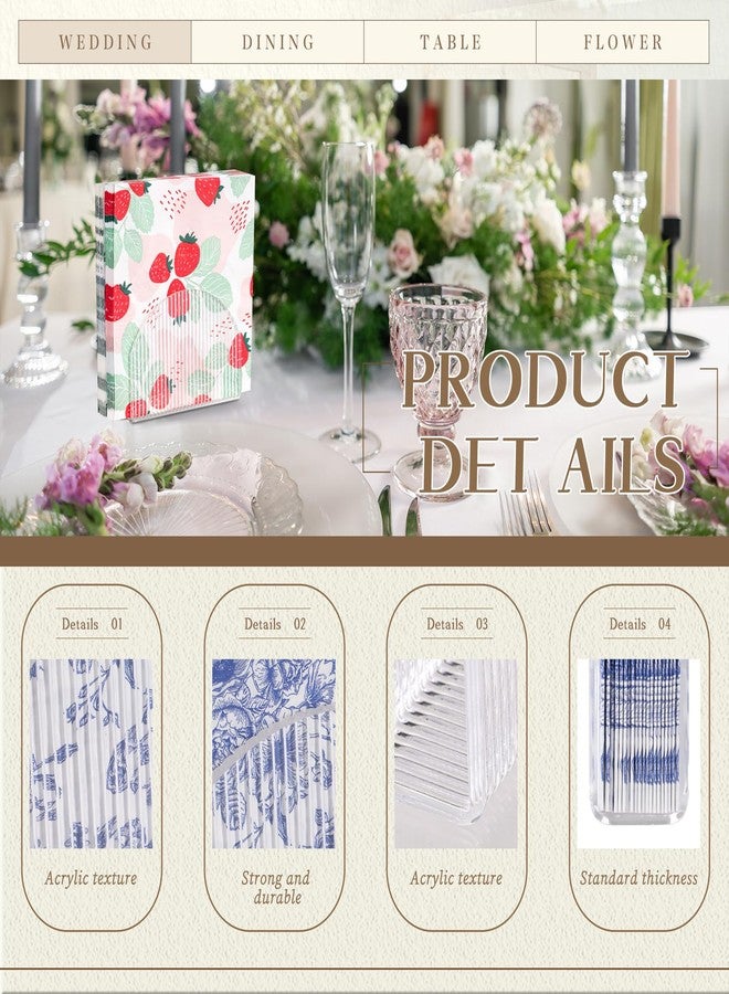 YSYONM Acrylic Napkin Holders for Table Crystal Clear Cocktail Napkin Holder Paper Stand Tissue Dispenser for House, Party, Restaurant, Hotel, Cafe, Bar (Strip Pattern) - Image 3