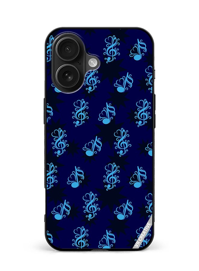 VR CREATIVE Protective Case Cover For Apple iPhone 16 Plus Music Pattern Design Multicolour