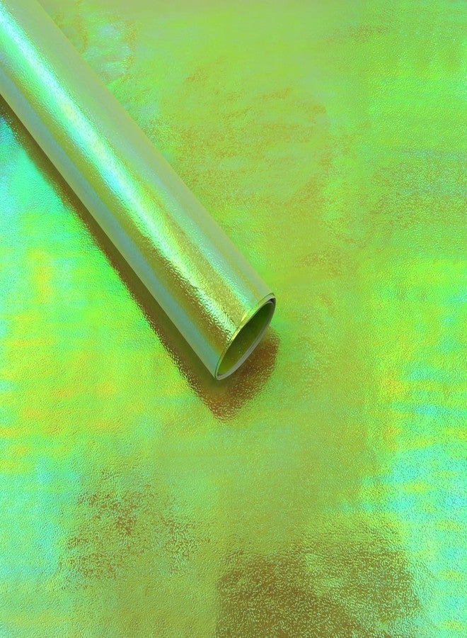 Boerni Willow Green Glossy Holographic Iridescent Foil Shiny Sparkle Metallic Shimmer Solid Wrapping Paper (4-Foled Flat Sheets, 1-color: 20 x 28 inch Per Sheet,15 sq. ft. ttl With White Ribbon for Birthday, Valentine's, Mother's Day, Holiday - Image 5