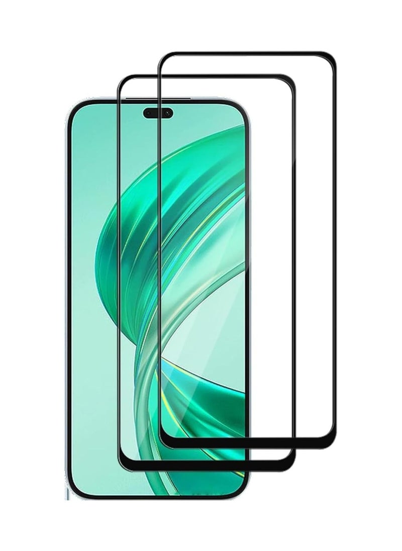 Muzz Honor X8b Honor 200 Lite Huawei nova 11 Screen Protector Full Covered Bubble Free Anti-Scratch Anti-Fingerprint 9H Hardness 3D Curved Edge Tempered Glass Screen Protector 5D Black Glass (2 pack)  - Image 1