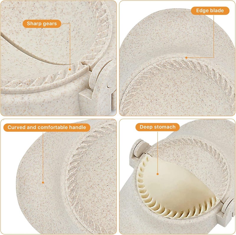 Worldity 7 Pieces Empanada Maker Press, 3 Size Dumpling Maker Press with Dough Cutter and Stuffing Spoon, Dumpling Mold for Chinese Dumplings, Empanadas, Ravioli and Pie - Image 5