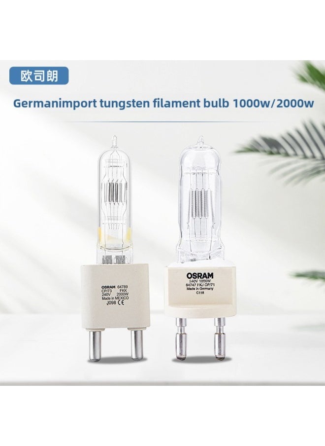 Generic - OSRAM Bulb 2000W1000W Spotlight Barber Shop Led Photography Movie Light Halogen Tungsten Quartz Bulb Tungsten-Light Source Color:150w Modeling Bulb ] - Image 1
