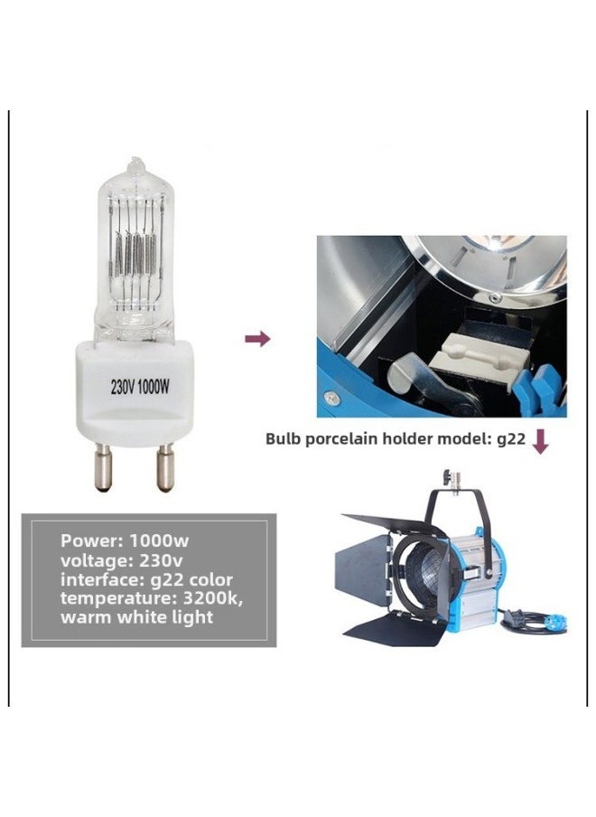 Generic - OSRAM Bulb 2000W1000W Spotlight Barber Shop Led Photography Movie Light Halogen Tungsten Quartz Bulb Tungsten-Light Source Color:150w Modeling Bulb ] - Image 1