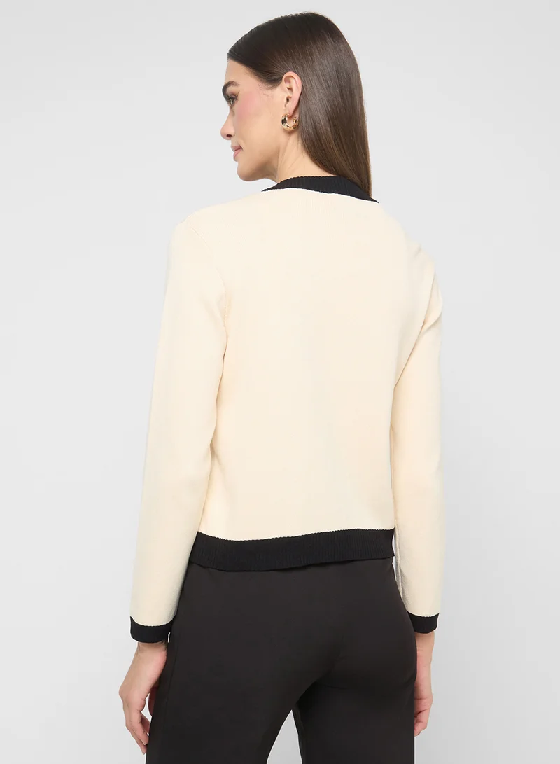 ايلا Contast Trim Cardigan