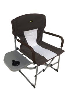 Albawadi Portable Camping Folding Chair Comfort Mesh Fishing Chair with Cup Holder Bown  - Image 2