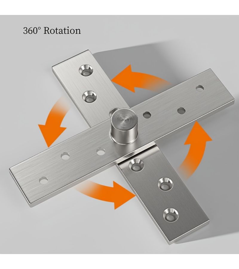Stainless Steel Center Pivot Hinge Set 18pcs Metallic Hinges for Cabinet Door - Image 4