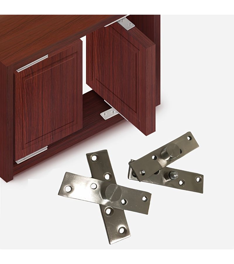 Stainless Steel Center Pivot Hinge Set 18pcs Metallic Hinges for Cabinet Door - Image 2