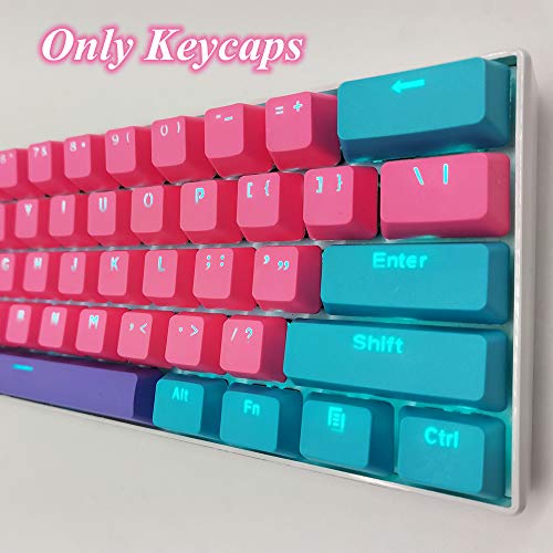 Owpkeenthy WHYSP 61 PBT Keycaps for 60 Percent Keyboard Keycaps Set Backlit for Cherry MX Switches 60% Mechanical Keyboard（Rose） - Image 3