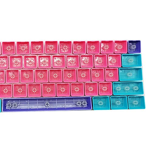 Owpkeenthy WHYSP 61 PBT Keycaps for 60 Percent Keyboard Keycaps Set Backlit for Cherry MX Switches 60% Mechanical Keyboard（Rose） - Image 4