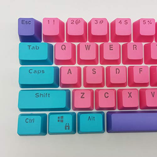 Owpkeenthy WHYSP 61 PBT Keycaps for 60 Percent Keyboard Keycaps Set Backlit for Cherry MX Switches 60% Mechanical Keyboard（Rose） - Image 5