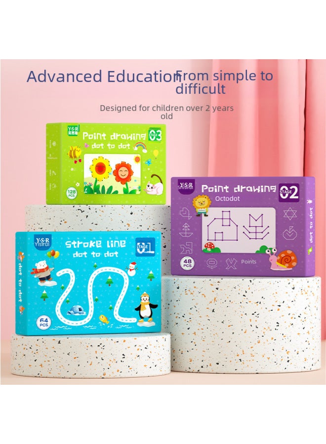 Pen Control Training Kindergarten Children Erasable To Write 2-year-old And 4-year-old Early Education Enlightening Card Pen Maneuver Attentional Toy - Image 2