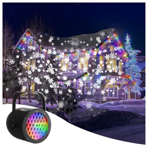 Pick Ur Needs Christmas LED Projection Lamp with 16 Pattern Rotating Effects Indoor Outdoor Decorative Light for Festival, Party, Xmas Tree & Home Décor | Waterproof Disco Projection Light - Image 1