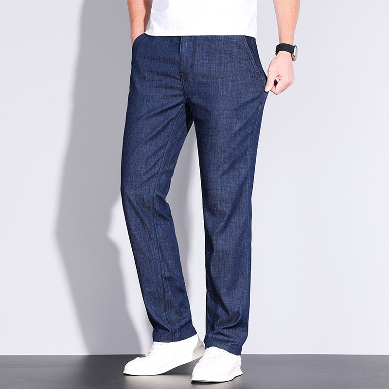 Unisex Classic Denim Jeans Loose Fit Daily Outdoor Wear - Image 1