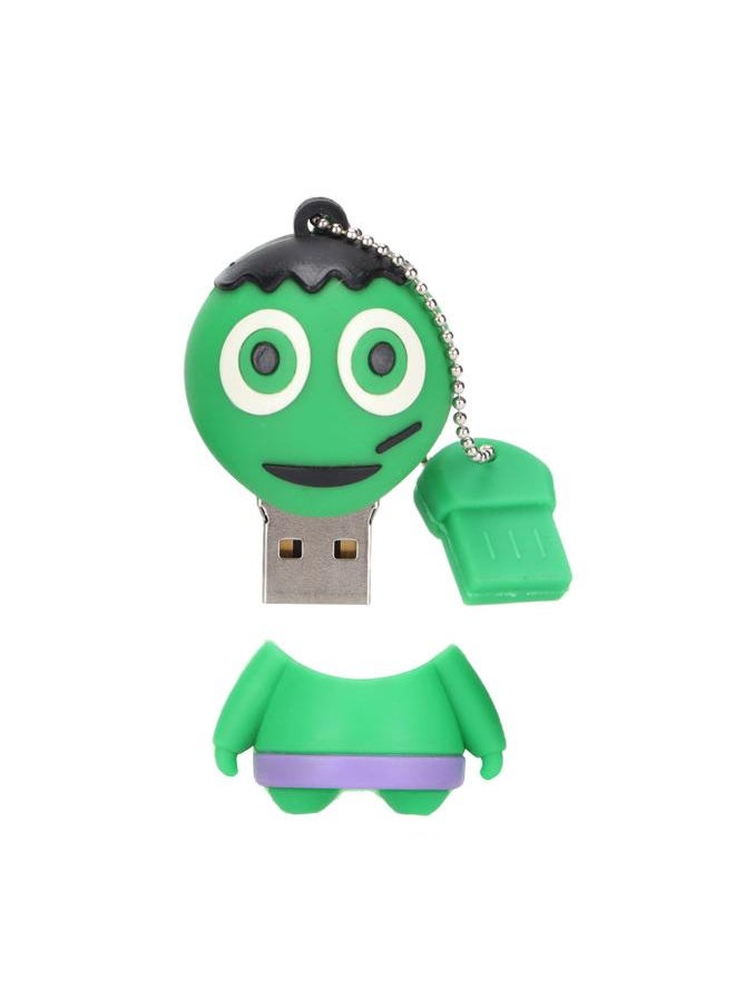 Thoraya Cartoon USB flash drive waterproof USB flash drive USB flash drive 2.0 32GB 64GB 128GB large capacity 64GB green ghost  - Image 5