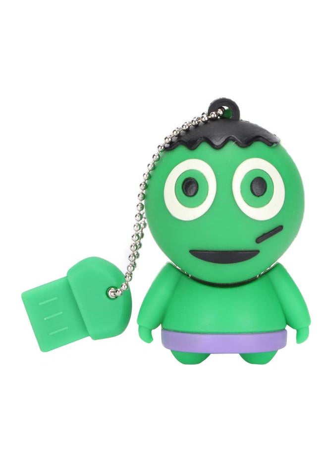 Thoraya Cartoon USB flash drive waterproof USB flash drive USB flash drive 2.0 32GB 64GB 128GB large capacity 64GB green ghost  - Image 1