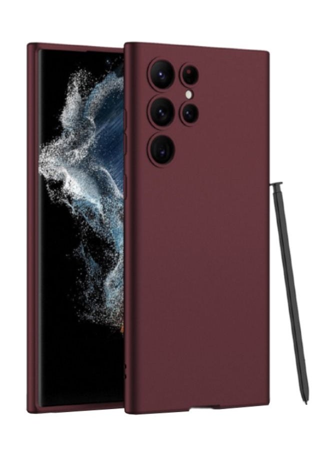 جي كي كي جراب Samsung Galaxy S23 Ultra ، غطاء واقٍ واقٍ من الجلد السائل السائل من السيليكون ، غطاء واقٍ مقاوم للسقوط من الدرجة العسكرية ، مقاوم للصدمات ، مضاد للاصفرار ، مضاد للخدش (قرمزي)  - Image 1