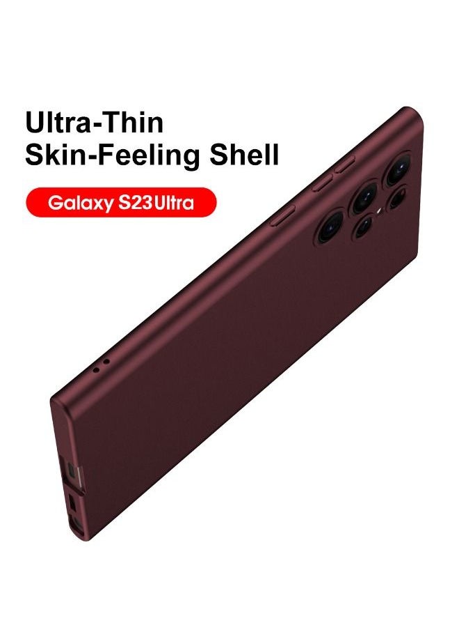 جي كي كي جراب Samsung Galaxy S23 Ultra ، غطاء واقٍ واقٍ من الجلد السائل السائل من السيليكون ، غطاء واقٍ مقاوم للسقوط من الدرجة العسكرية ، مقاوم للصدمات ، مضاد للاصفرار ، مضاد للخدش (قرمزي)  - Image 4