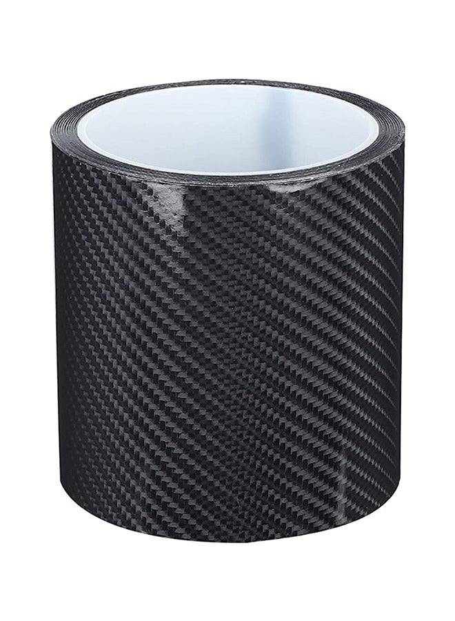 Generic Black Carbon Fiber Car Door Edge Protection Sticker Anti-Scratch Vinyl Wrap for Cars (10cm x 3m)  - Image 1