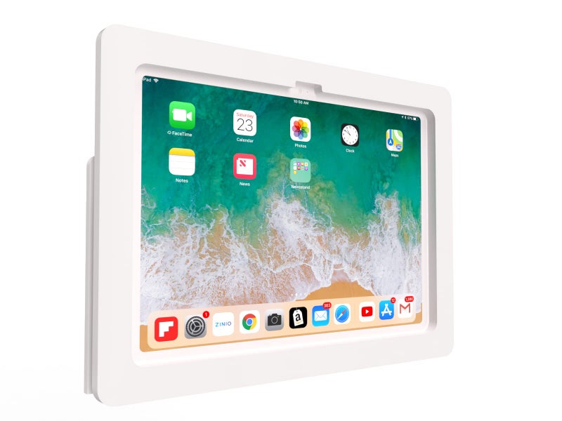 TABcare Anti-Theft Acrylic VESA Enclosure for Apple iPad 10 10.9" 2022, iPad 11" 2025 A16 with Free Wall Mount Kit & 90-Degree Angle USB C Charge Cable (White) - Image 4