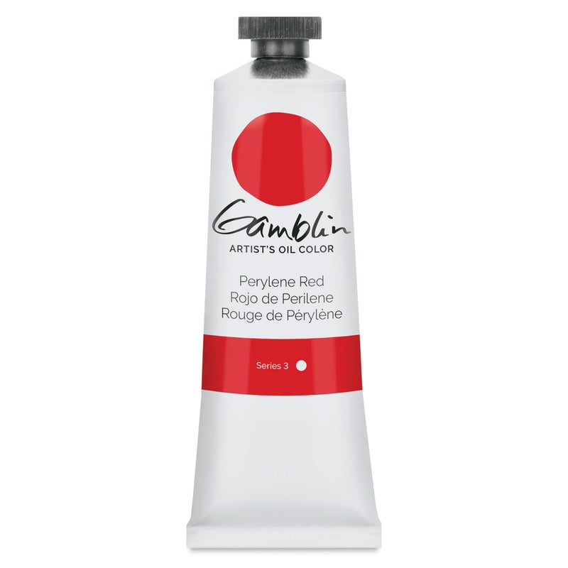 Gamblin G1520 37Ml Artists Grade Oil Color - Perylene Red - Image 4