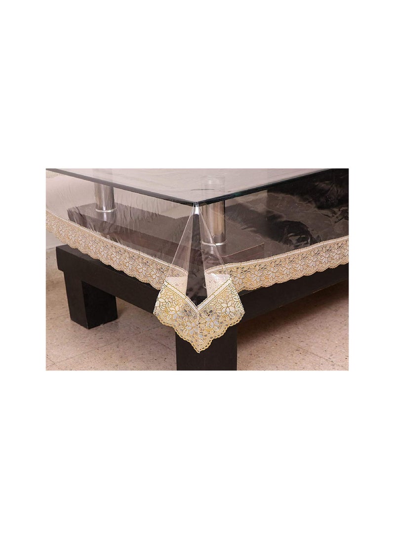 Kuber Industries PVC Dining Table Cover Set Transparent 37LX29W Cm - Image 3