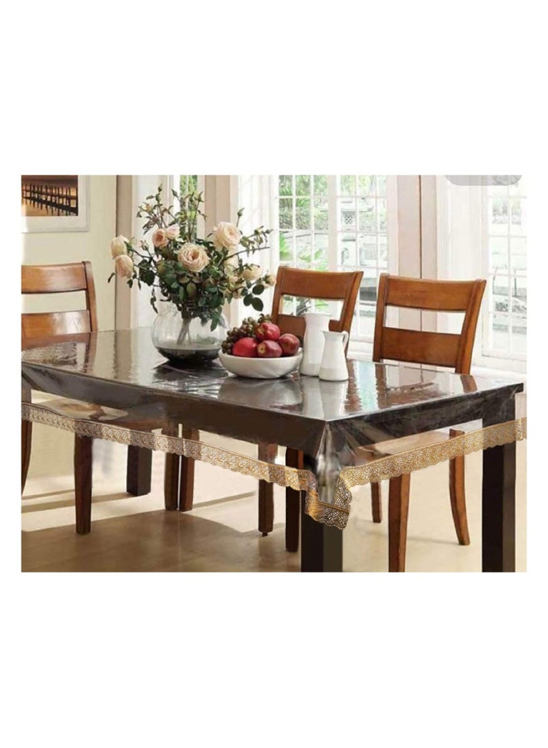 Kuber Industries PVC Dining Table Cover Set Transparent 37LX29W Cm - Image 1