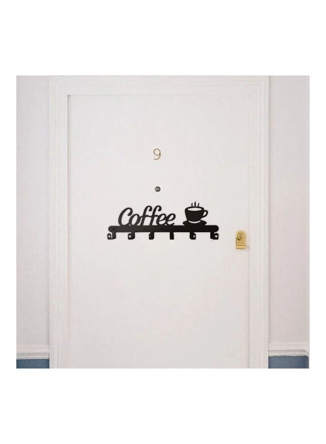 Metal Coffee Mug Holder Black 26.00x3.00x11.50cm - Image 2