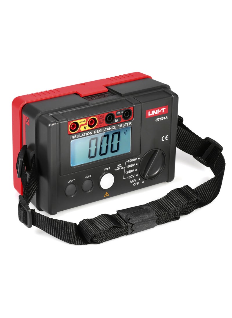 UNI-T جهاز قياس مقاومة العزل UNI-T UT501A 1000V، جهاز اختبار أرضي، مقياس ميجا أوم، فولتميتر مع إضاءة خلفية LCD  - Image 2
