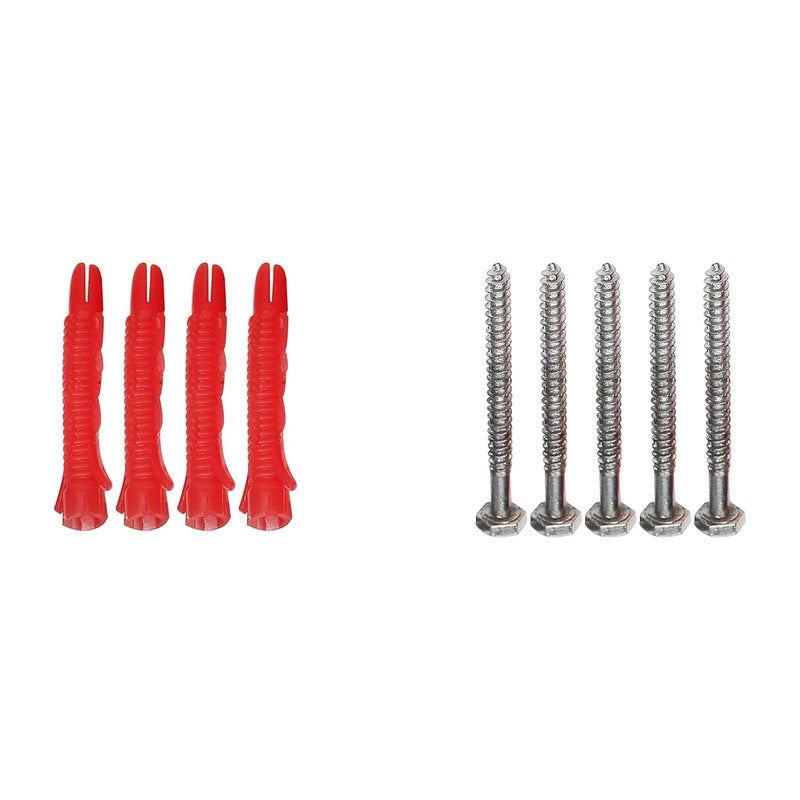 Electronicspices Screw Type Solid Wall Fixing keel,Nails With Hard Plastic Plug, (0.4 inch x 2.5 inch) - Pack of 20 - Image 2
