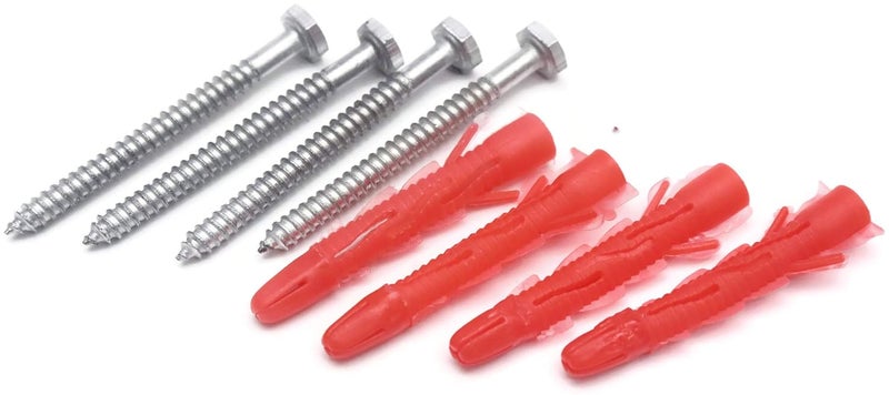 Electronicspices Screw Type Solid Wall Fixing keel,Nails With Hard Plastic Plug, (0.4 inch x 2.5 inch) - Pack of 20 - Image 1