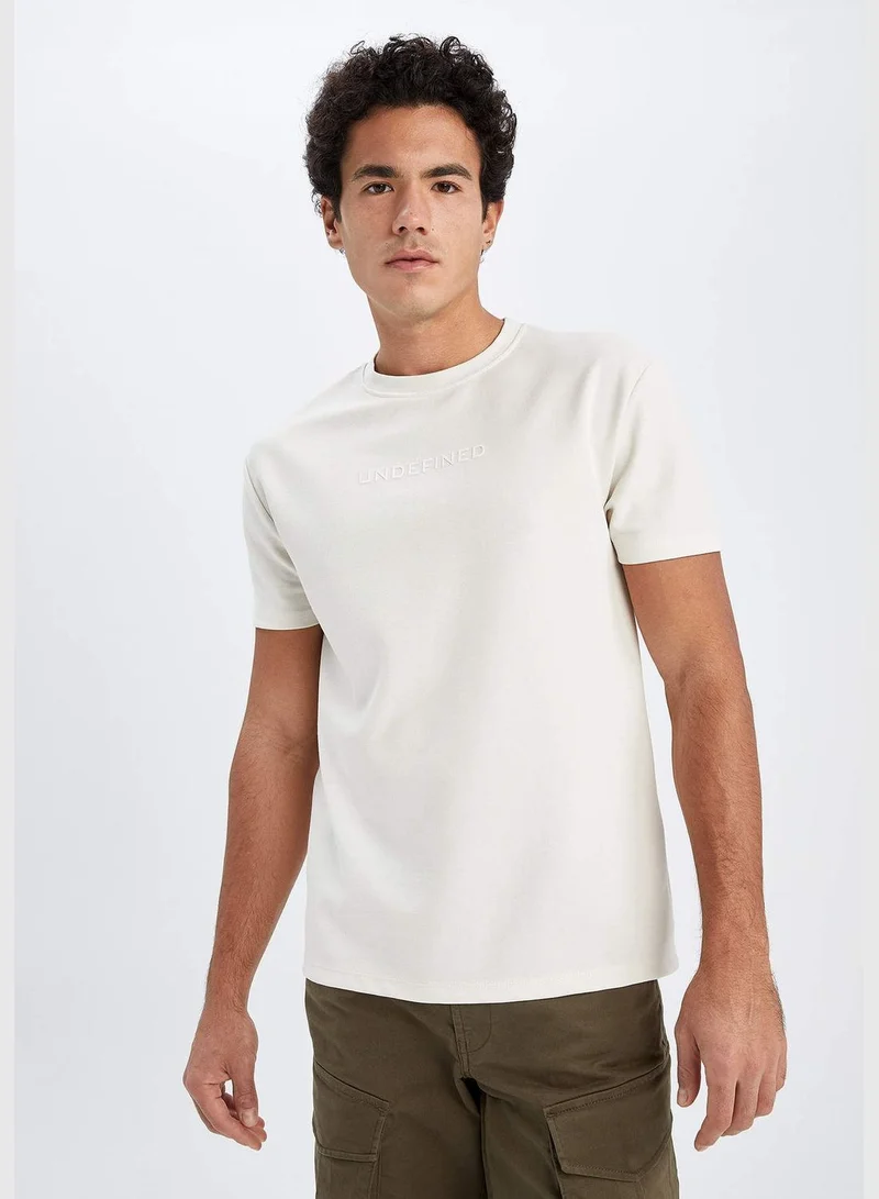 DeFacto Man Crew Neck Short Sleeve Knitted T-Shirt