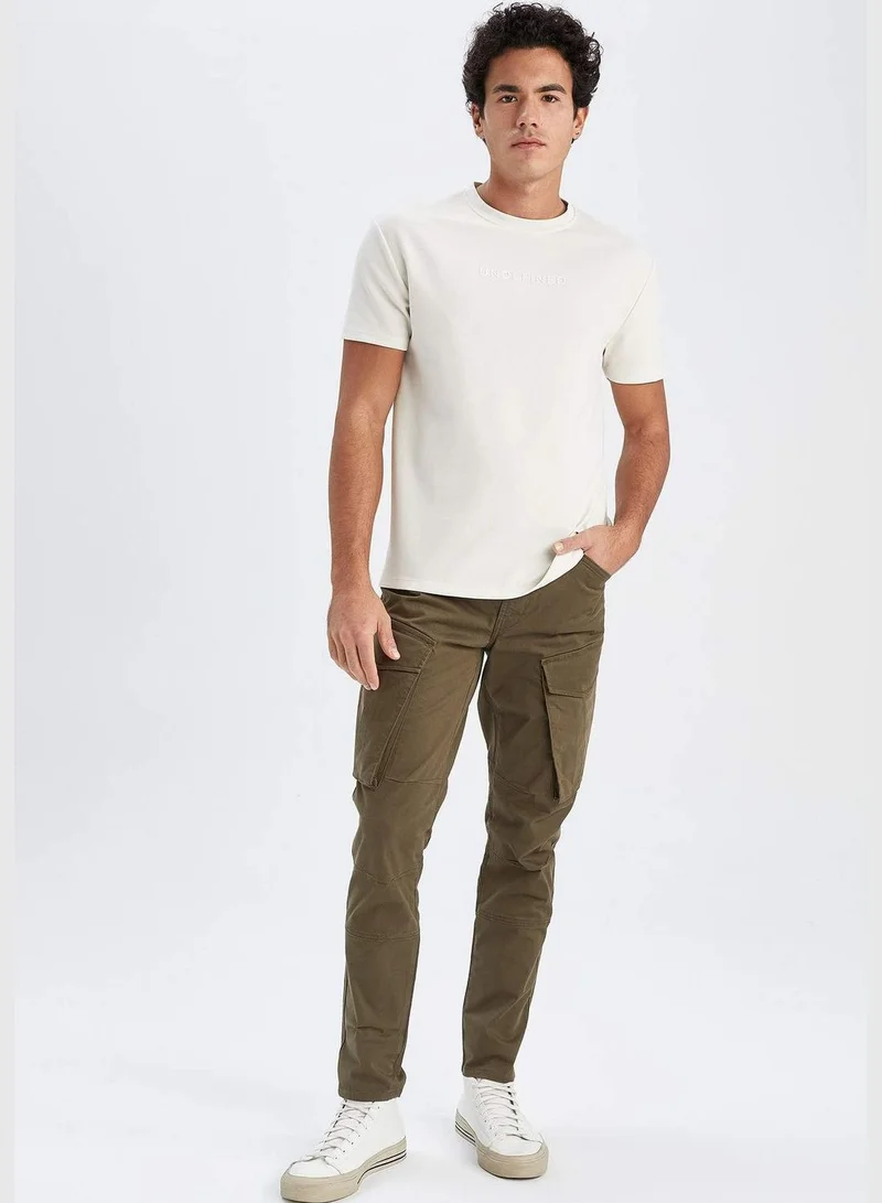 DeFacto Man Crew Neck Short Sleeve Knitted T-Shirt